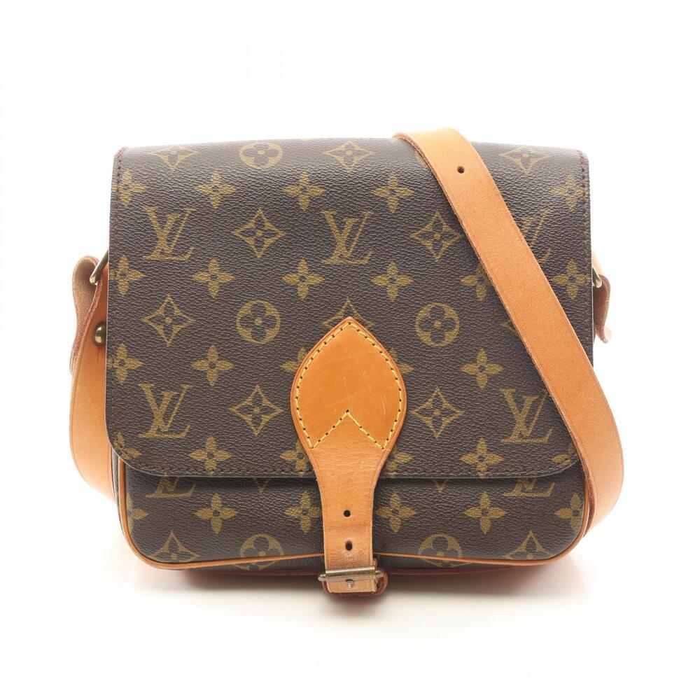 Louis Vuitton Cartouchiere Shoulder Bag Canvas Leather Monogram Brown